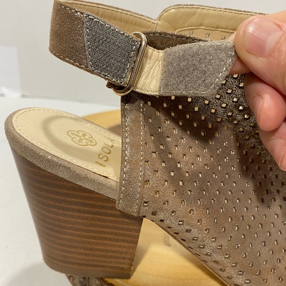 Isola || Woman Metallic Foil Suede sandals size 9 - Picture 8 of 12